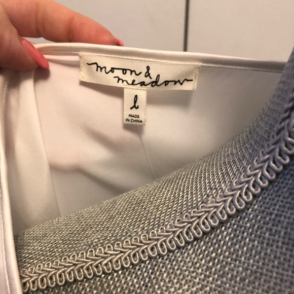 💲🔻 Moon & Meadow silk blouse w/rhinestones - Picture 4 of 5